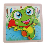 Maxbell 3D Wooden Animals Jigsaw Puzzle Board Kids Early Educational Toy Frog
