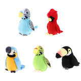 Maxbell Plush Stuffed Toys Cartoon Talking Parrot Toy Kids Children Gift Green