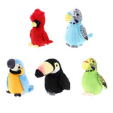 Maxbell Plush Stuffed Toys Cartoon Talking Parrot Toy Kids Children Gift Green