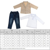 Maxbell Three Pieces Boys Cotton Clothing Sets Jacket T-Shirt and Jeans 3-8 Years 4T