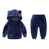 Maxbell Baby Kid Outfit Hoodie Coat Top+Pants Tracksuit Clothes Set 18-24M Dark Blue