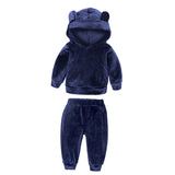 Maxbell Baby Kid Outfit Hoodie Coat Top+Pants Tracksuit Clothes Set 4-5T Dark Blue