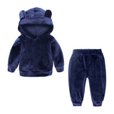 Maxbell Baby Kid Outfit Hoodie Coat Top+Pants Tracksuit Clothes Set 4-5T Dark Blue