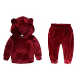 Maxbell Baby Kid Outfit Hoodie Coat Top+Pants Tracksuit Clothes Set 18-24M Red