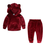 Maxbell Baby Kid Outfit Hoodie Coat Top+Pants Tracksuit Clothes Set 4-5T Red