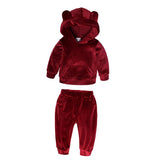 Maxbell Baby Kid Outfit Hoodie Coat Top+Pants Tracksuit Clothes Set 4-5T Red