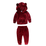 Maxbell Baby Kid Outfit Hoodie Coat Top+Pants Tracksuit Clothes Set 4-5T Red