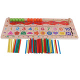 Maxbell Kids Wooden Math Learning Board Counting Sticks Abacus Math Educational Toy