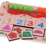 Maxbell Kids Wooden Math Learning Board Counting Sticks Abacus Math Educational Toy