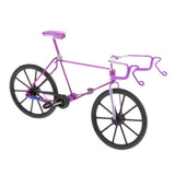Maxbell 1:10 Metal Diecast Racing Bicycle Model Desk Figurine Home Decor Purple