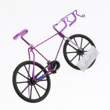 Maxbell 1:10 Metal Diecast Racing Bicycle Model Desk Figurine Home Decor Purple