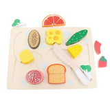 Maxbell Kitchen Wooden Cut Puzzle Kids Food Simulation Toys Breakfast