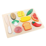 Maxbell Kitchen Wooden Cut Puzzle Kids Food Simulation Toys Breakfast