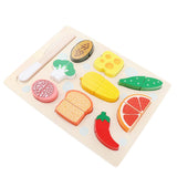 Maxbell Kitchen Wooden Cut Puzzle Kids Food Simulation Toys Breakfast