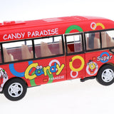 Maxbell Alloy Pull Back Bus Model Vehicles Mini Model Car Toy Boys Girls Gift Red