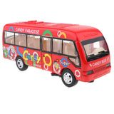 Maxbell Alloy Pull Back Bus Model Vehicles Mini Model Car Toy Boys Girls Gift Red