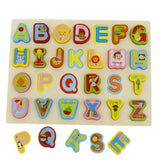 Maxbell Preschool Learning Toy Wooden Puzzle for Kids Toddler Alphabet Puzzle
