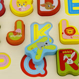 Maxbell Preschool Learning Toy Wooden Puzzle for Kids Toddler Alphabet Puzzle