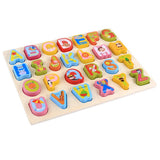 Maxbell Preschool Learning Toy Wooden Puzzle for Kids Toddler Alphabet Puzzle