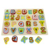 Maxbell Preschool Learning Toy Wooden Puzzle for Kids Toddler Alphabet Puzzle