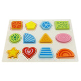 Maxbell Preschool Learning Toy Wooden Puzzle for Kids Toddler Color Shape Puzzle