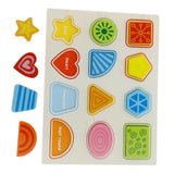Maxbell Preschool Learning Toy Wooden Puzzle for Kids Toddler Color Shape Puzzle
