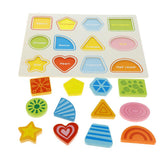 Maxbell Preschool Learning Toy Wooden Puzzle for Kids Toddler Color Shape Puzzle