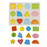 Maxbell Preschool Learning Toy Wooden Puzzle for Kids Toddler Color Shape Puzzle