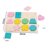 Maxbell Wooden Color Shape Puzzle Early Developmental Toys for Babies Toddlers