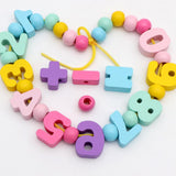 Max Wooden Blocks Lacing Beads Toy Puzzle Sorting Kids Educational Preschool Toy