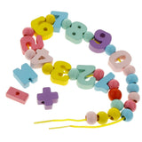 Max Wooden Blocks Lacing Beads Toy Puzzle Sorting Kids Educational Preschool Toy