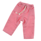 Maxbell Lovely Patchwork Jeans Pants Casual Outfit for 1/6 BJD Doll Accs Pink
