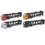 Maxbell 1:50 Alloy Diecast Trailer Truck Pull Back Carrier Vehicle Kids Toy  Red