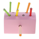 Maxbell Wooden Magnetic Catch Insect Game Toys Kid Montessori Educational Toy Pink