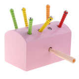 Maxbell Wooden Magnetic Catch Insect Game Toys Kid Montessori Educational Toy Pink