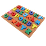 Maxbell Wooden Jigsaw Puzzle Board Kids/Baby Cognitive Toy Capital Letters