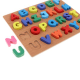 Maxbell Wooden Jigsaw Puzzle Board Kids/Baby Cognitive Toy Capital Letters