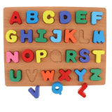 Maxbell Wooden Jigsaw Puzzle Board Kids/Baby Cognitive Toy Capital Letters