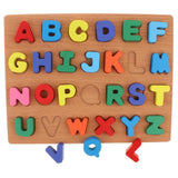 Maxbell Wooden Jigsaw Puzzle Board Kids/Baby Cognitive Toy Capital Letters