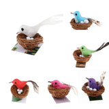 Maxbell 1/6 Dollhouse Miniature Bird Nest with Eggs for Fairy Garden Decor Purple