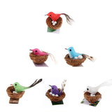 Maxbell 1/6 Dollhouse Miniature Bird Nest with Eggs for Fairy Garden Decor Purple