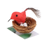 Maxbell 1/6 Dollhouse Miniature Bird Nest with Eggs for Fairy Garden Decor Orange