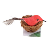 Maxbell 1/6 Dollhouse Miniature Bird Nest with Eggs for Fairy Garden Decor Orange