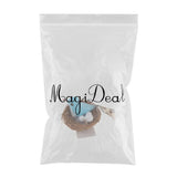 Maxbell 1/6 Dollhouse Miniature Bird Nest with Eggs for Fairy Garden Decor Blue