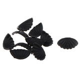 Maxbell 10pcs 1/6 Dollhouse Miniature Shell Shape Door Handles Doorknobs Accs Black