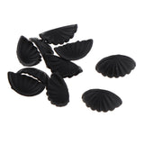 Maxbell 10pcs 1/6 Dollhouse Miniature Shell Shape Door Handles Doorknobs Accs Black