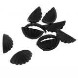 Maxbell 10pcs 1/6 Dollhouse Miniature Shell Shape Door Handles Doorknobs Accs Black