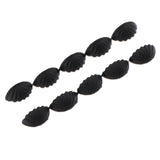 Maxbell 10pcs 1/6 Dollhouse Miniature Shell Shape Door Handles Doorknobs Accs Black