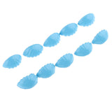 Maxbell 10pcs 1/6 Dollhouse Miniature Shell Shape Door Handles Doorknobs Accs Blue