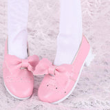 Max 1/3 BJD Shoes Bowknot High Heels for Dollfie Girl Dress-up Accessory Pink